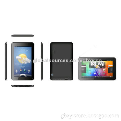 7" 800 x 480P (1,024 x 600P Optional) 3G Tablet PCs, Android 4.2, Mali-400 3D, Support OpenGL ES 2.0